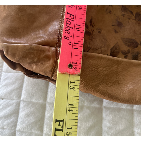 Costanza Rota Satchel Brown Large Tote Double Handle Shoulder Strap Boho Travel - Picture 16 of 16